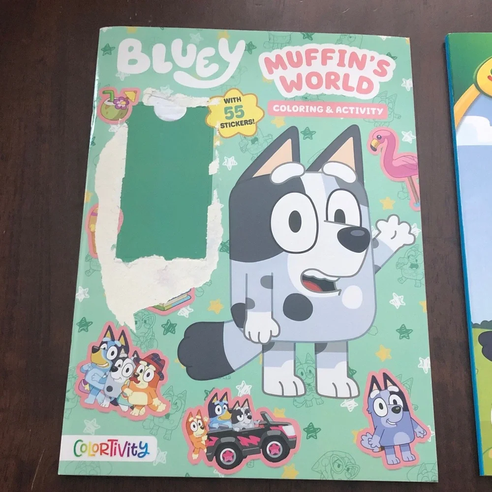 🎃 Bluey & Muffin Coloring & Activities Books Set